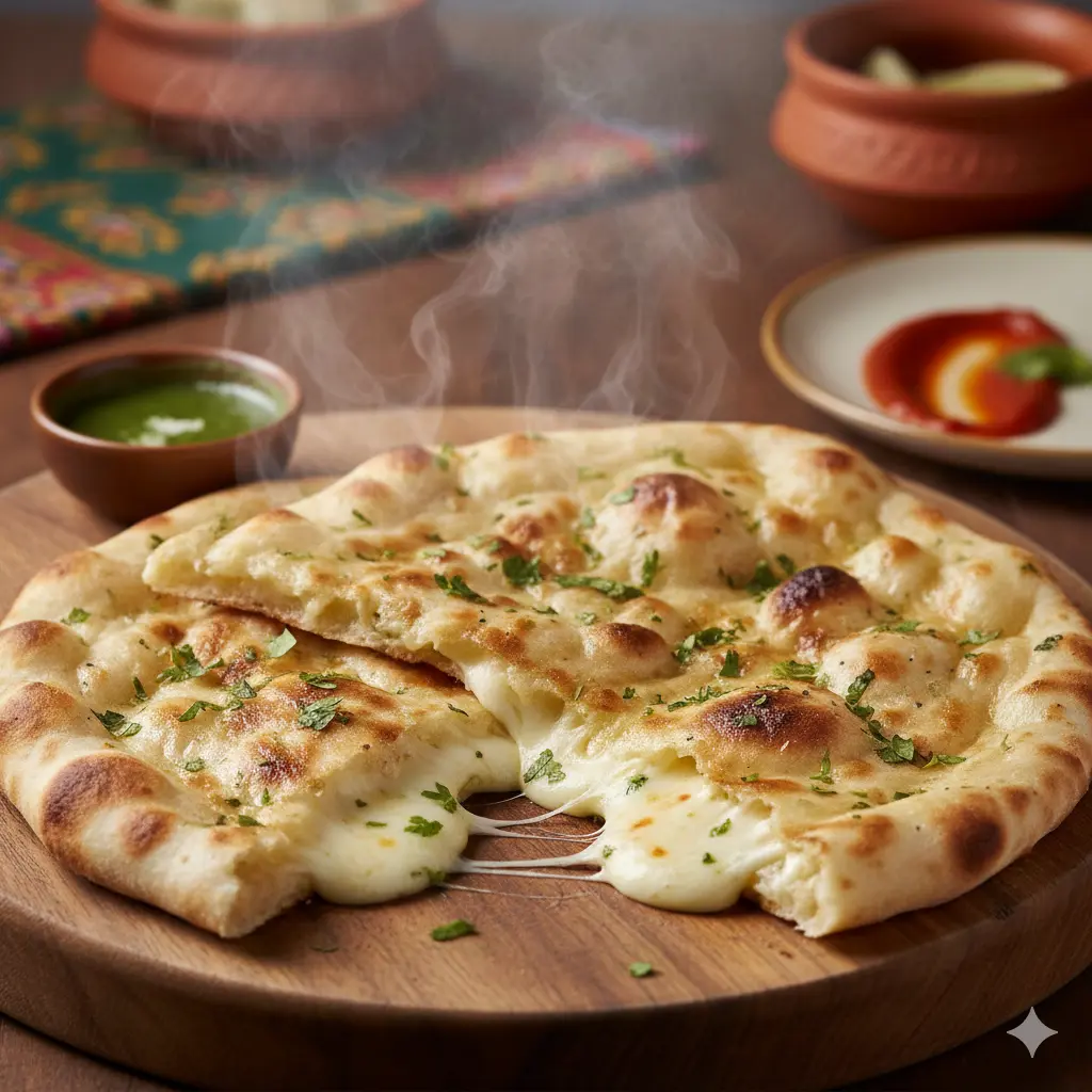 Delicious Cheese Naan at Naan Tale in Ramsay Calgary, AB